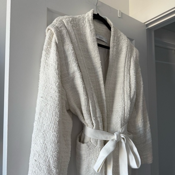 IRO Paris cream cotton tweed boucle belted Ankyl jacket - size FR 36 (US 6) - Picture 5 of 12